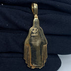 10K Gold Virgin Mary Diamond Pendant - additional product view 4