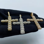 10K Gold Square Cross Diamond Pendant - additional product view 7