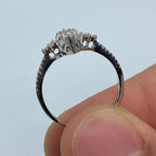 14K Gold Crystal Diamond Engagement Ring - additional product view 5