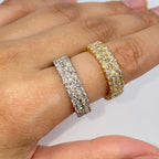 14K Gold Stacked Pave Infinity Diamond Ring Band - additional product view 3