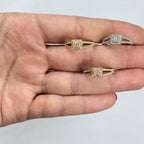 14K Gold Baguette Diamond Square Engagement Ring - additional product view 2