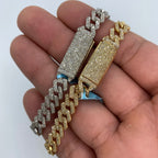 14K Gold 8mm Cuban Link Diamond Bracelet 7–8 in - additional product view 2