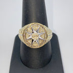10K Gold Roulette Spinning Diamond Baguette Ring - additional product view 12