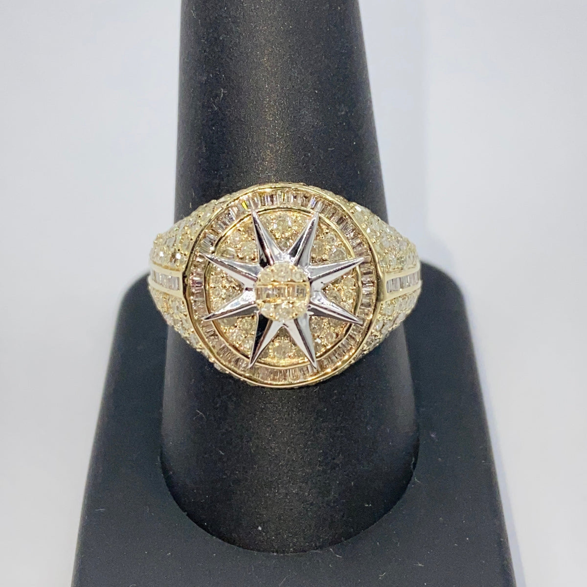 10K Gold Roulette Spinning Diamond Baguette Ring - additional product view 12