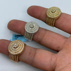 14K Gold Circle Diamond Wave Ring - additional product view 7