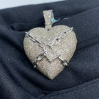 14K Gold Chained Heart Diamond Pendant - additional product view 3