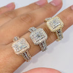 14K Gold Athena Rectangle Diamond Engagement Ring - additional product view 3