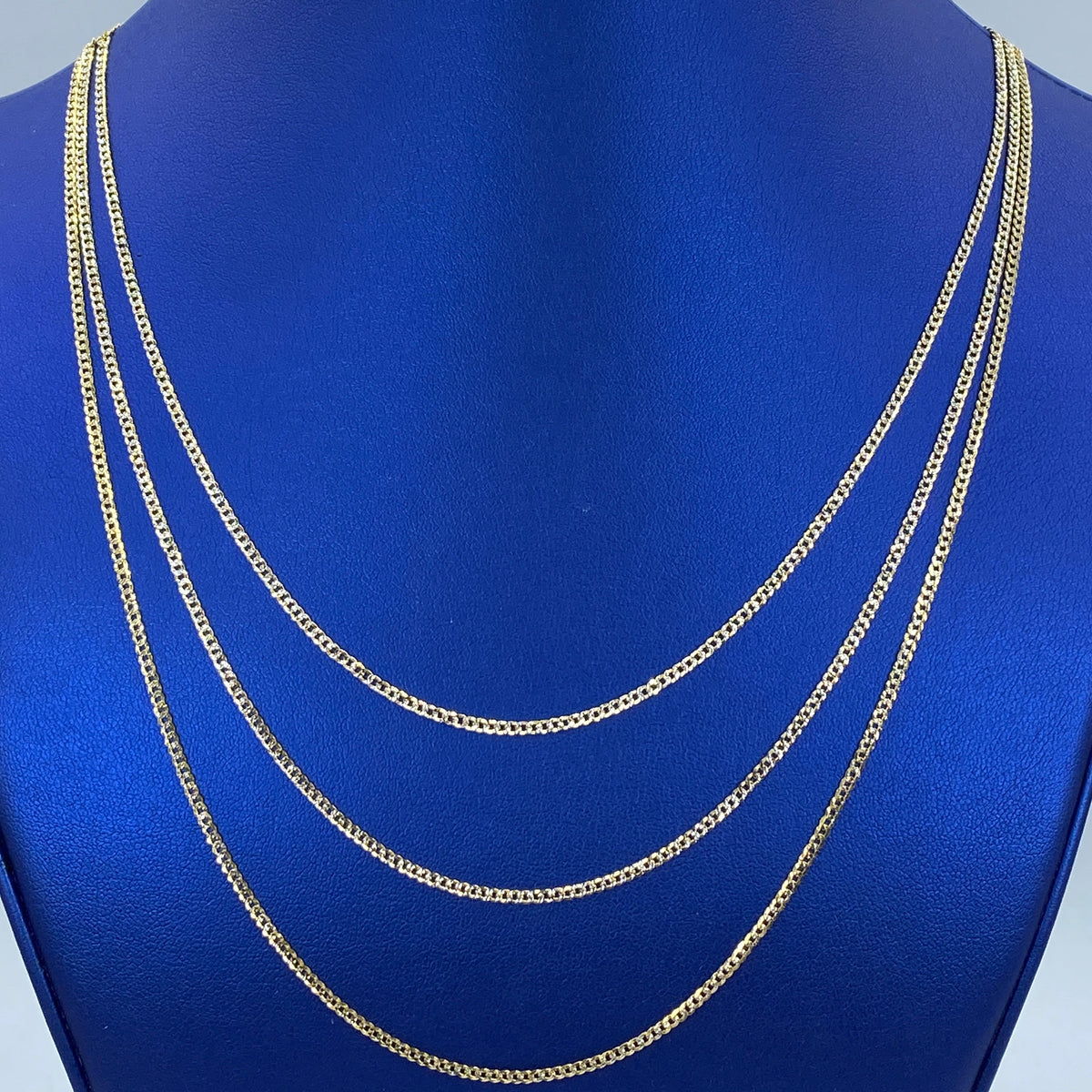 1.9mm Two-Tone Flat Cuban Link Chain 18–22 in - additional product view 2