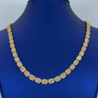 10K Gold 7.5mm Rectangle Diamond Baguette Link Chain 20 in - additional product view 2