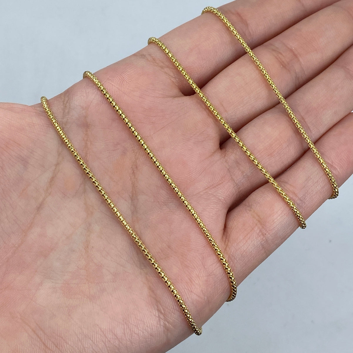 14K Gold 1.6mm Popcorn Chain 16 in - additional product view 5