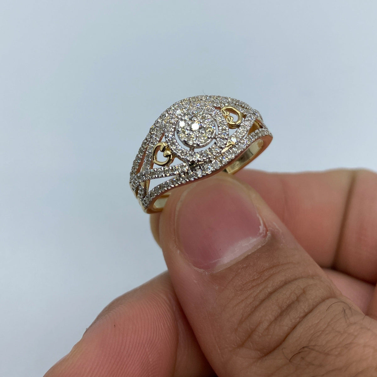 14K Gold Love Cage Diamond Engagement Ring - additional product view 4