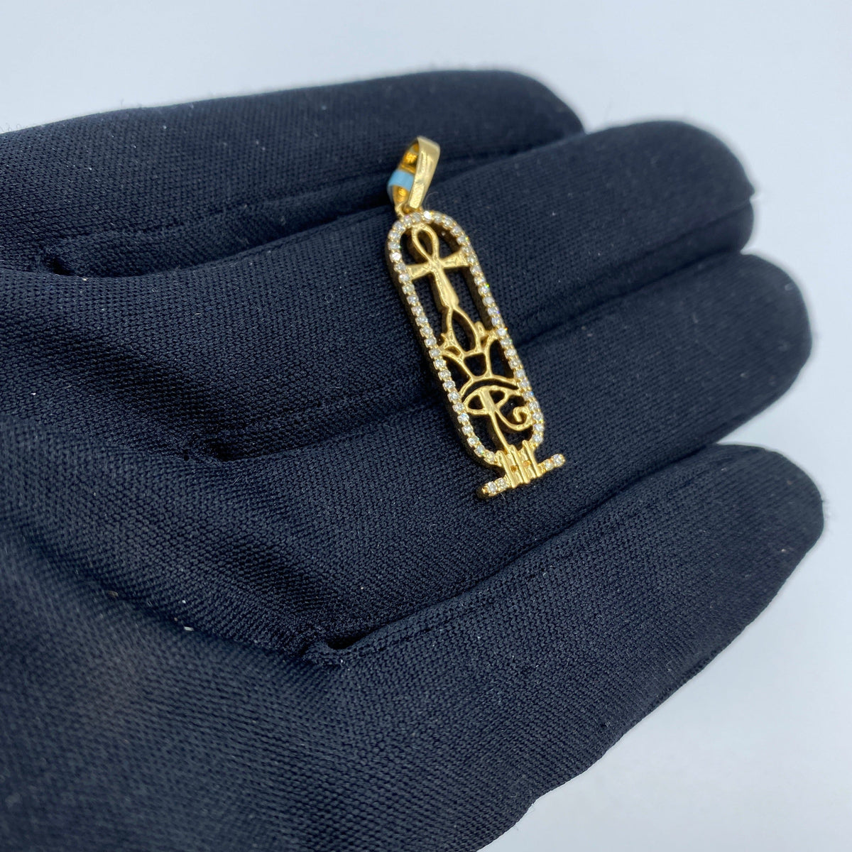 14K Gold Cathedral Diamond Pendant - additional product view 3