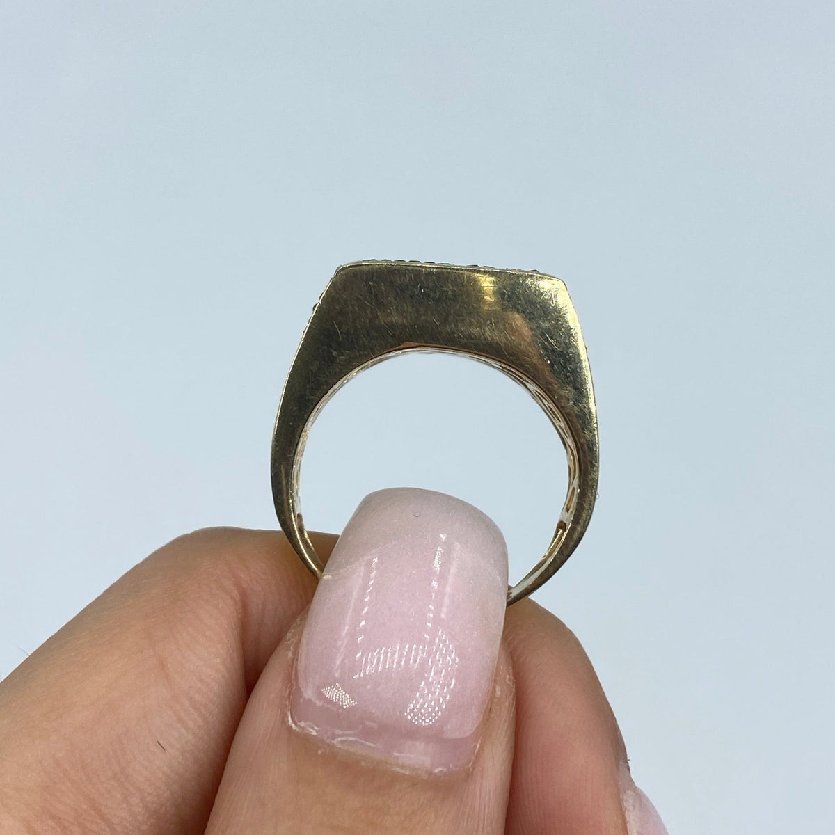 10K Gold Square Black Diamond Ring - additional product view 5
