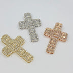 10K Gold Diamond Baguette Cross Pendant - additional product view 9