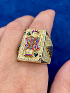 14K Gold Diamond King of Spades Ring - additional product view 4