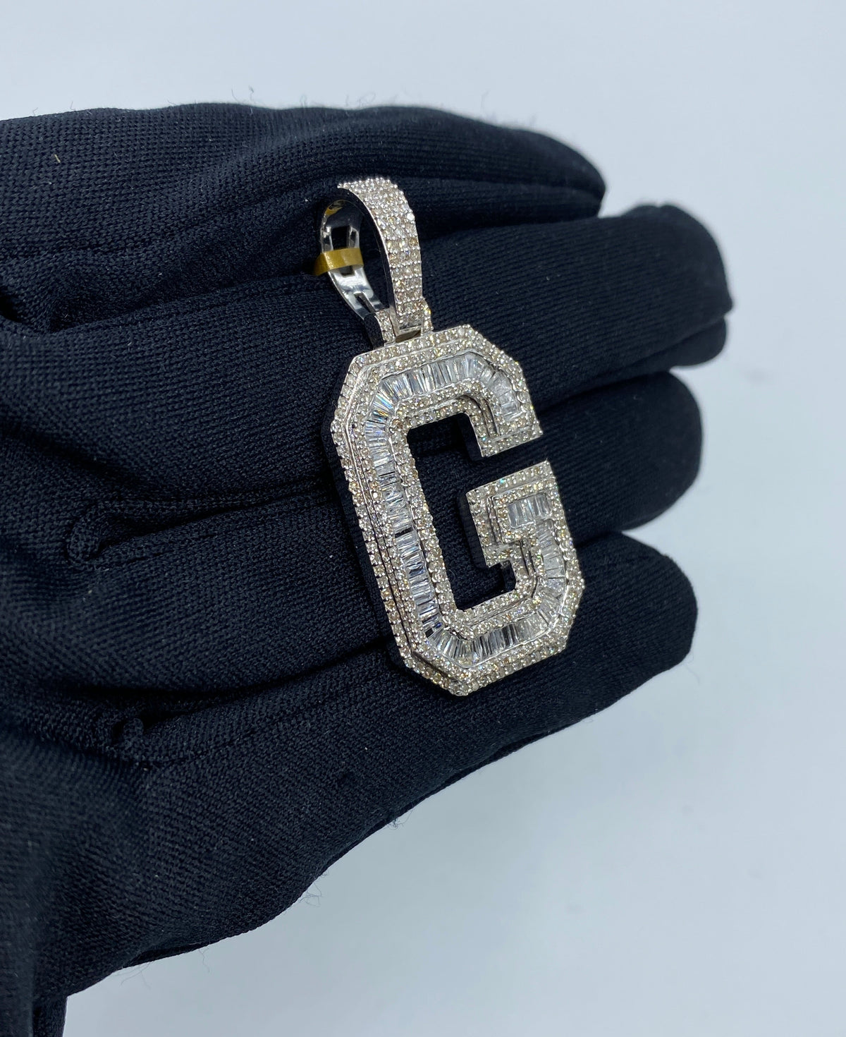 Initial G Baguette Diamond Pendant - additional product view 4
