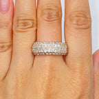 14K Gold 8mm Iced Diamond Band Ring - additional product view 3