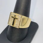 10K Gold Mission Cross Diamond Ring - additional product view 5