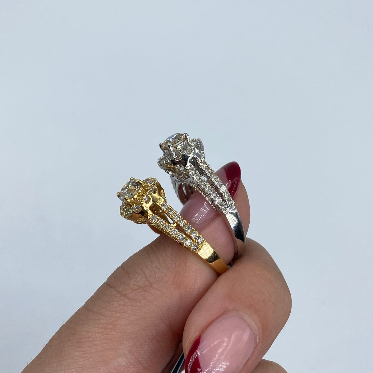 14K Gold Adore Halo Circle Diamond Engagement Ring - additional product view 7