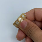 14K Gold Diamond Baguette Squares Band - additional product view 2