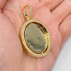 10K Gold Double-Sided Diamond Picture Photo Pendant - additional product view 5