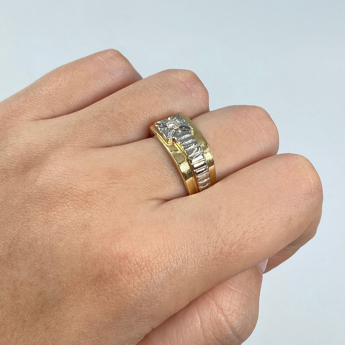 14K Gold Morning Star Diamond Ring - additional product view 3