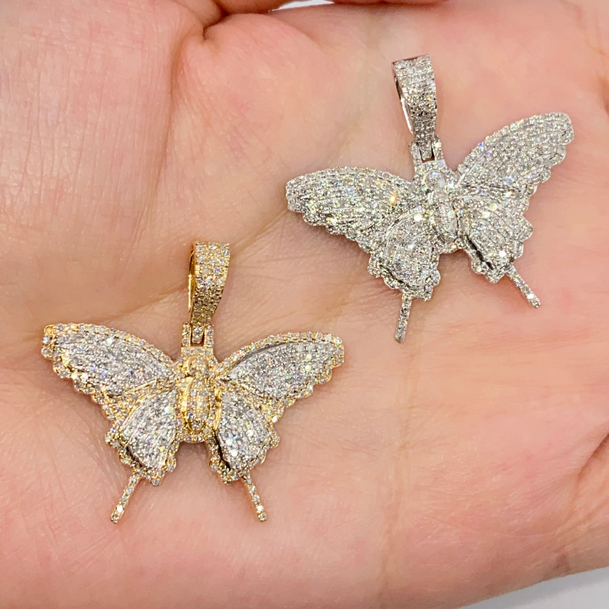 14K Gold Kali Butterfly Diamond Pendant - additional product view 2