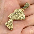 10K Gold Nefertiti Diamond Pendant - additional product view 3