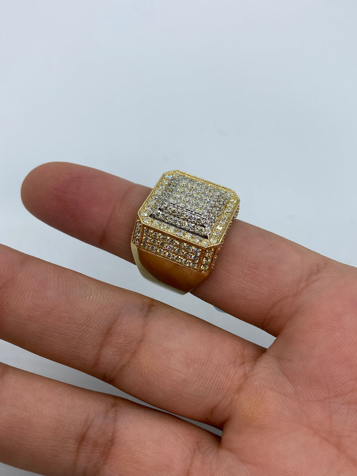 14K Gold Square Titan Diamond Ring - additional product view 3