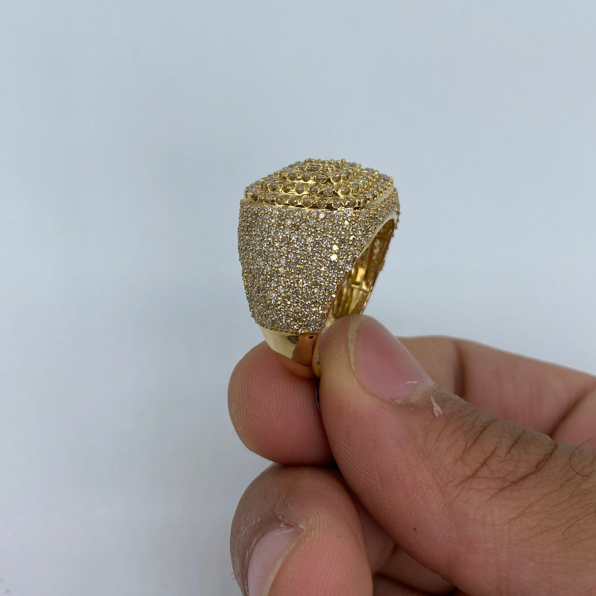 14K Gold Rounded Square Diamond Ring - additional product view 2