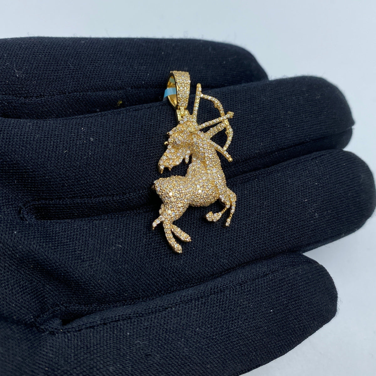 14K Gold Sagittarius Diamond Pendant 1.5 Ct - additional product view 3