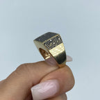 10K Gold Square Black Diamond Ring - additional product view 4