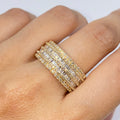 14K Gold Hercules Diamond Baguette Ring in yellow gold - close-up product photo