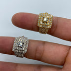 14K Gold Square Engagement Diamond Ring - additional product view 2
