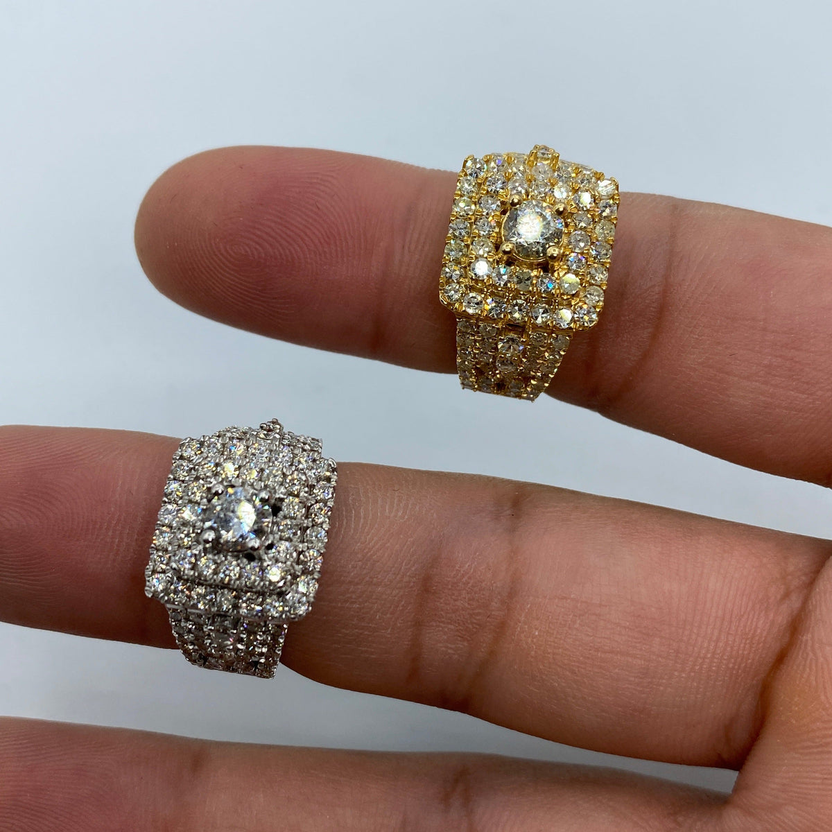 14K Gold Square Engagement Diamond Ring - additional product view 2