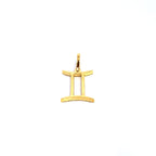 10K Gold Gemini Sign Diamond Pendant - additional product view 4