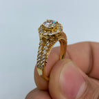 14K Gold Large Stone Diamond Engagement Ring - additional product view 5