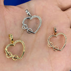 14K Gold Heart Infinity Diamond Pendant - additional product view 2