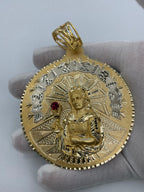 10K Gold Saint Barbara Pendant - 3.75 in - additional product view 2