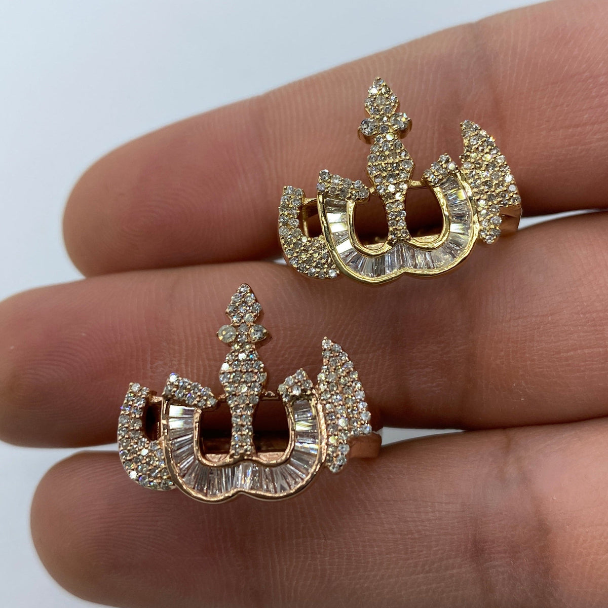 10K Gold Allah Diamond Baguette Ring - main product photo