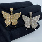 14K Gold Butterfly Diamond Pendant - additional product view 2