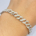 10K Gold Iced Infinity Cuban Link Diamond Bracelet - additional product view 5