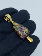 Weed Plant Diamond Pendant - additional product view 3
