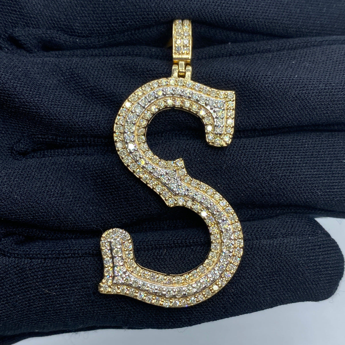 Initial S Old English Diamond Pendant - main product photo