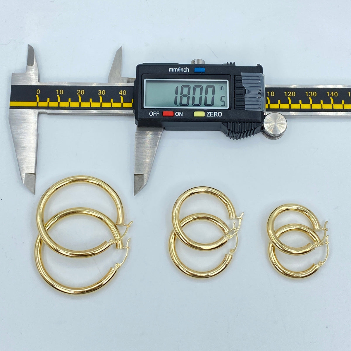 14K Gold Hoop Earrings 4mm - additional product view 3