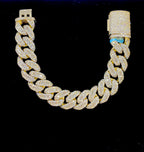 14K Gold Diamond Baguette Cuban Bracelet - additional product view 3