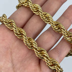 10K Gold 10mm Bold Rope Chain 23 in - additional product view 4