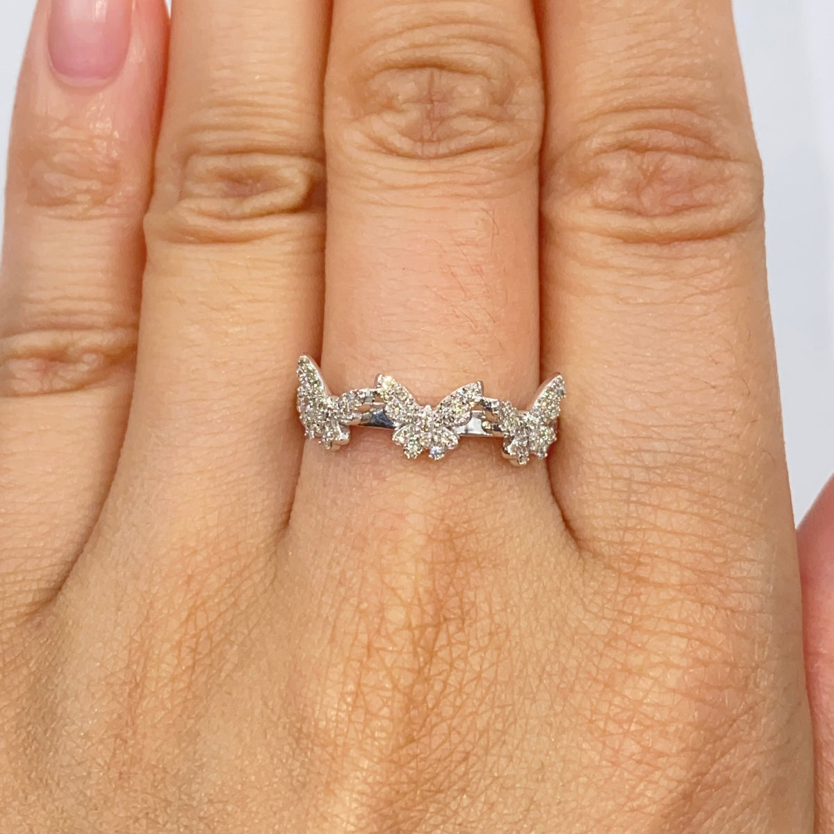 14K Gold Hashira Butterfly Diamond Ring - additional product view 6