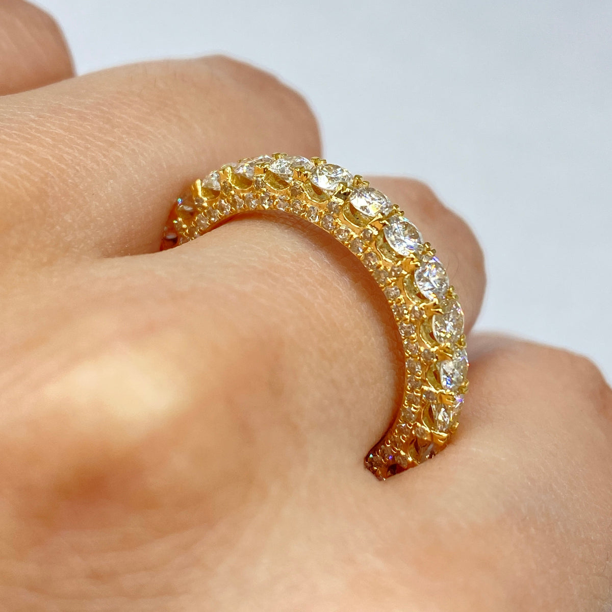 14K Gold Tiara Pave Diamond Ring - additional product view 2