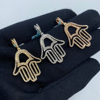 14K Gold Hamsa Diamond Pendant - additional product view 5